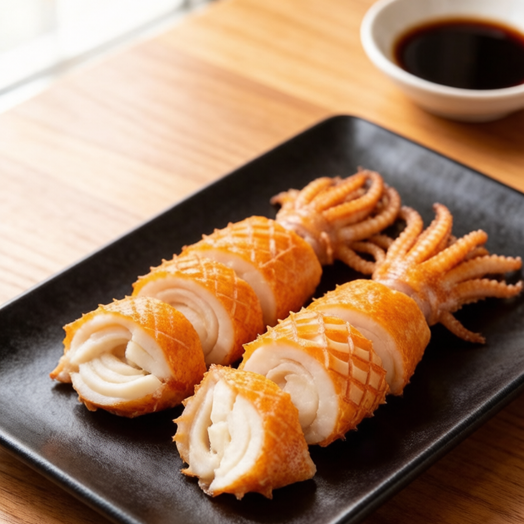 Tender Squid Rolls
